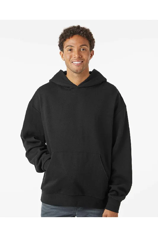 Men's fashion-forward hoodie-Independent Trading Co. Mens Avenue Hooded Sweatshirt Hoodie w/ Pouch Pocket - Black