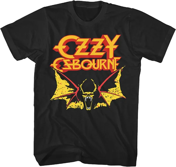 Men's hunting t-shirt-Speak of the Devil Bat Ozzy Osbourne T-Shirt