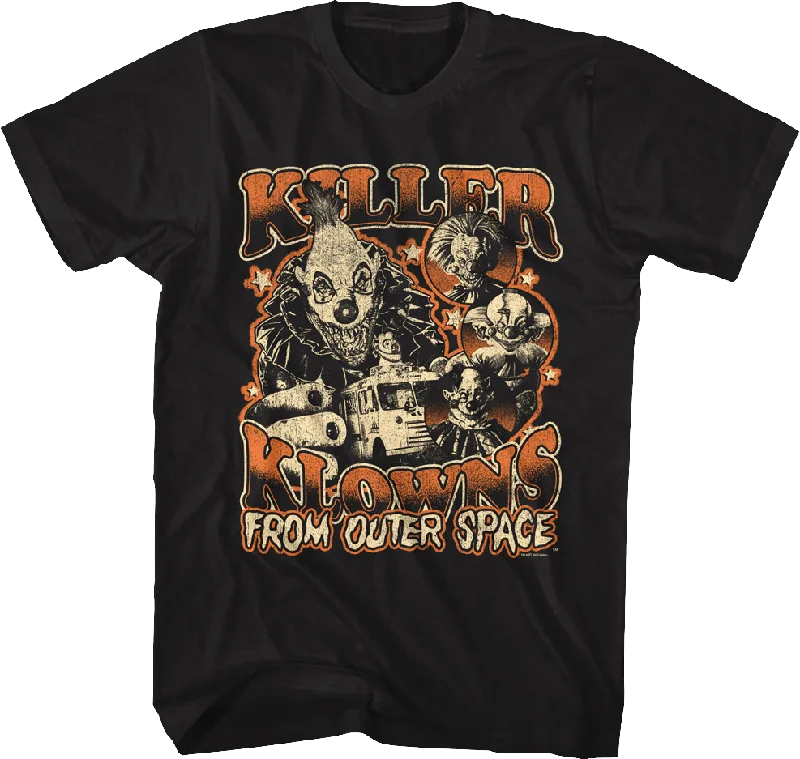 Men's moisture-wicking t-shirt-Vintage All-Star Collage Killer Klowns From Outer Space T-Shirt