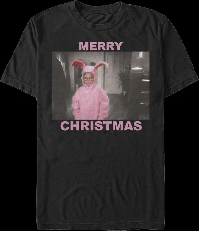 Men's tech t-shirt-Ralphie Merry Christmas Photo A Christmas Story T-Shirt