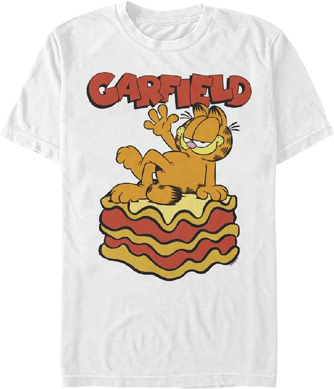 Men's tank top t-shirt-Lasagna Garfield T-Shirt