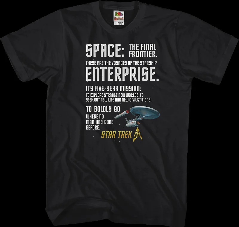 Men's comfortable t-shirt-Where No Man Has Gone Before Star Trek T-Shirt