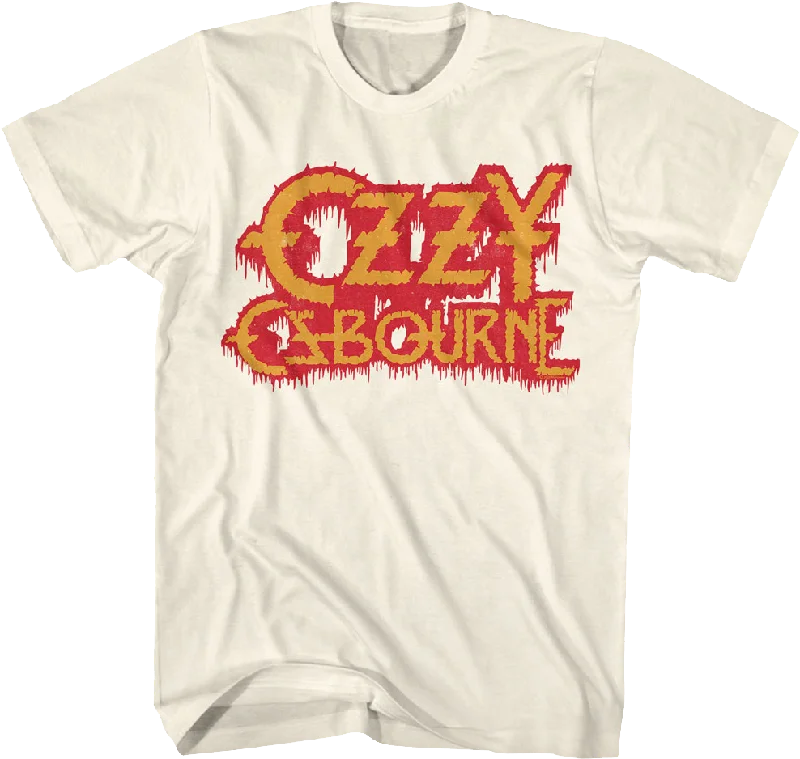 Men's stylish t-shirt-Bloody Logo Ozzy Osbourne T-Shirt