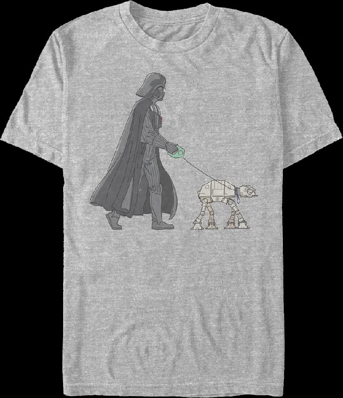 Men's trendy t-shirt-Darth Vader AT-AT Walker Star Wars T-Shirt