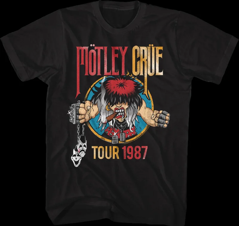 Men's adventure t-shirt-1987 Tour Motley Crue T-Shirt