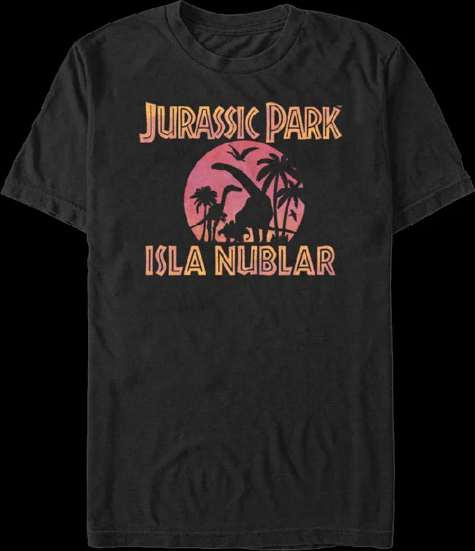 Men's muscle t-shirt-Isla Neblar Silhouettes Jurassic Park T-Shirt