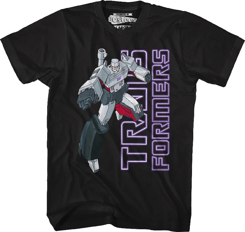 Men's crew neck t-shirt-Megatron Attack Pose Transformers T-Shirt