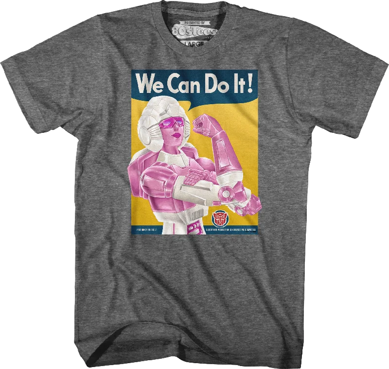 Men's baseball t-shirt-Arcee We Can Do It Transformers T-Shirt