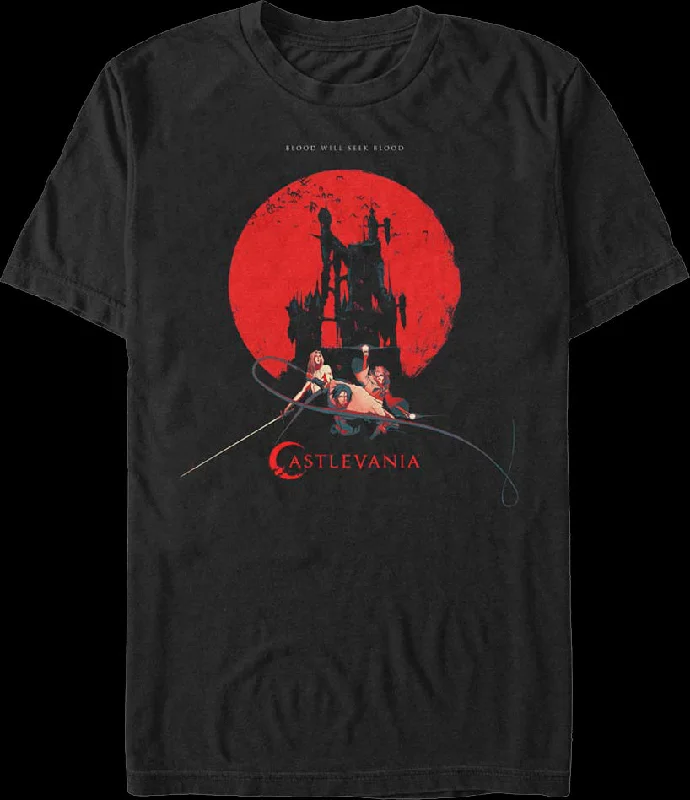 Men's essential t-shirt-Blood Will Seek Blood Castlevania T-Shirt