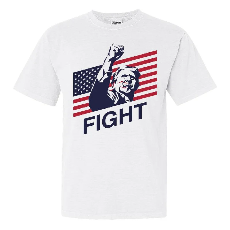 Men's graphic t-shirt-Trump Fight Tee