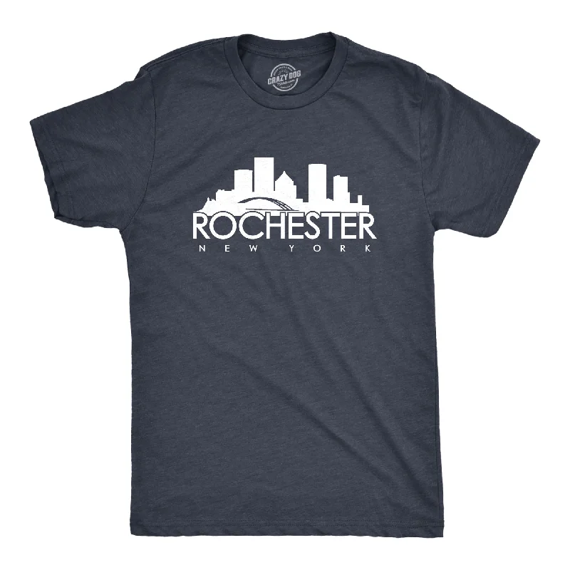 Men's crew neck t-shirt-Rochester, New York Men's T Shirt