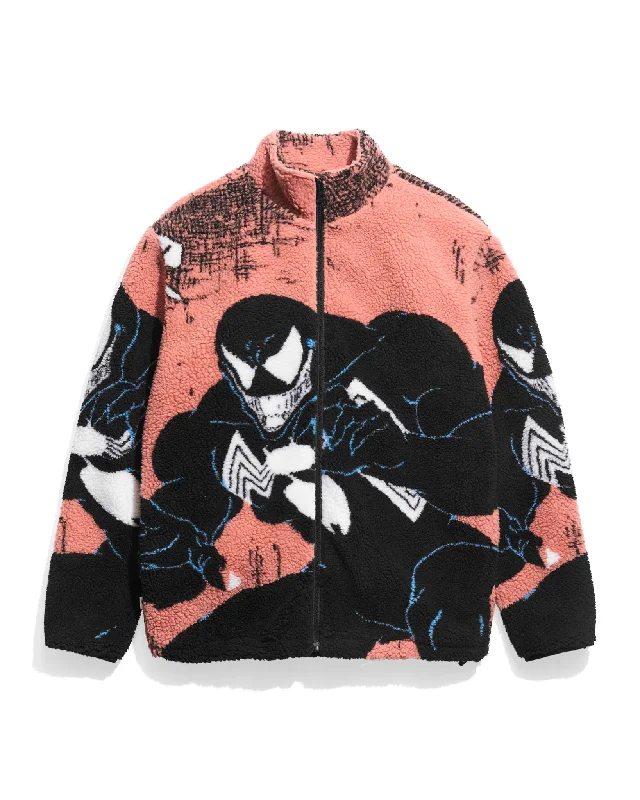 Men's fashionable fleece jacket-Venom First Appearance Sherpa Jacket