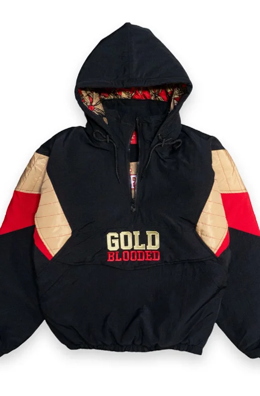 Men's ultra-light field coat-SAVS x Adapt :: Gold Blooded SFC (Men's Black/Gold Stadium Jacket)