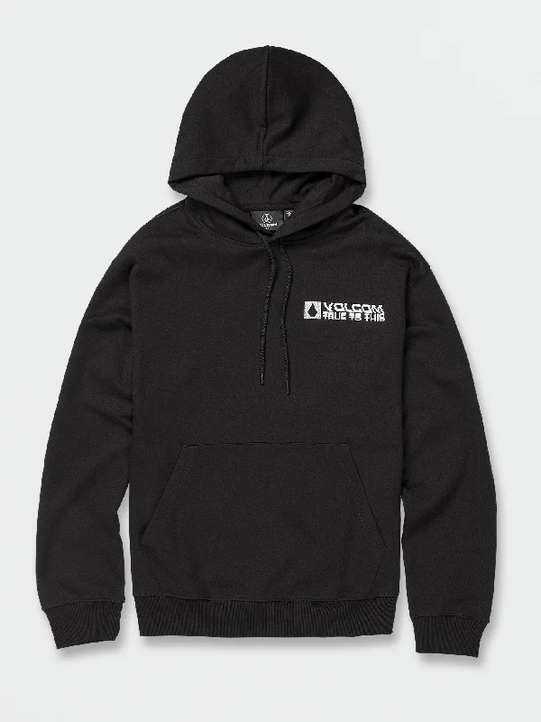 Men's pre-shrunk hoodie-Strikehood Graphic Pullover Hoodie - Black