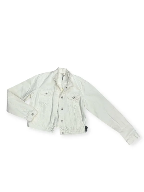 Men's performance fleece jacket-Jacket Denim By A New Day In White Denim, Size: M