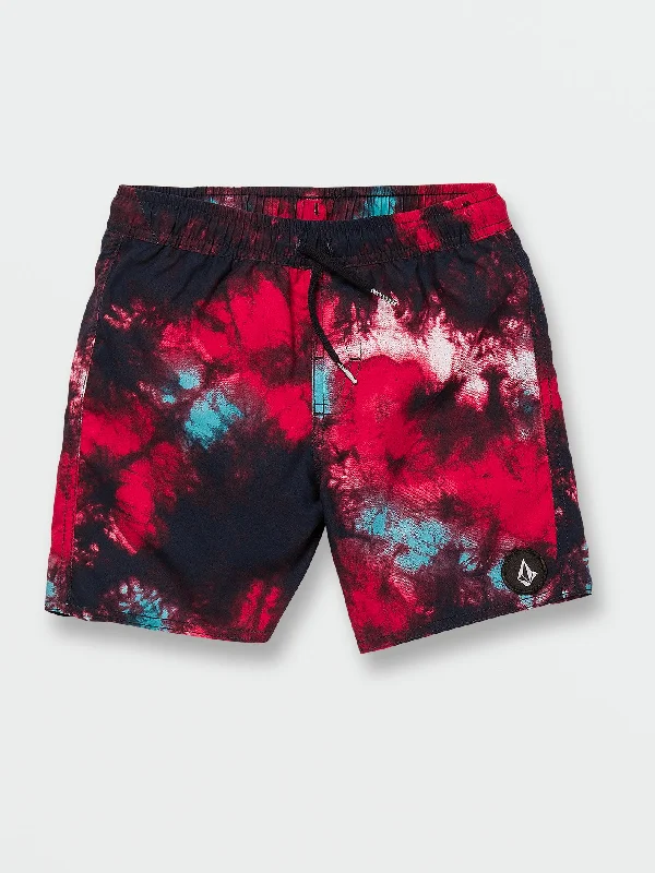 Men's summer gym shorts-Little Boys Saturate Trunks - Red