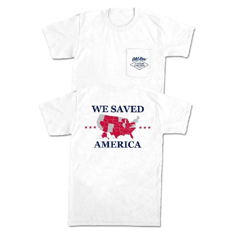 Men's casual wear t-shirt-We Saved America '24 Pocket Tee