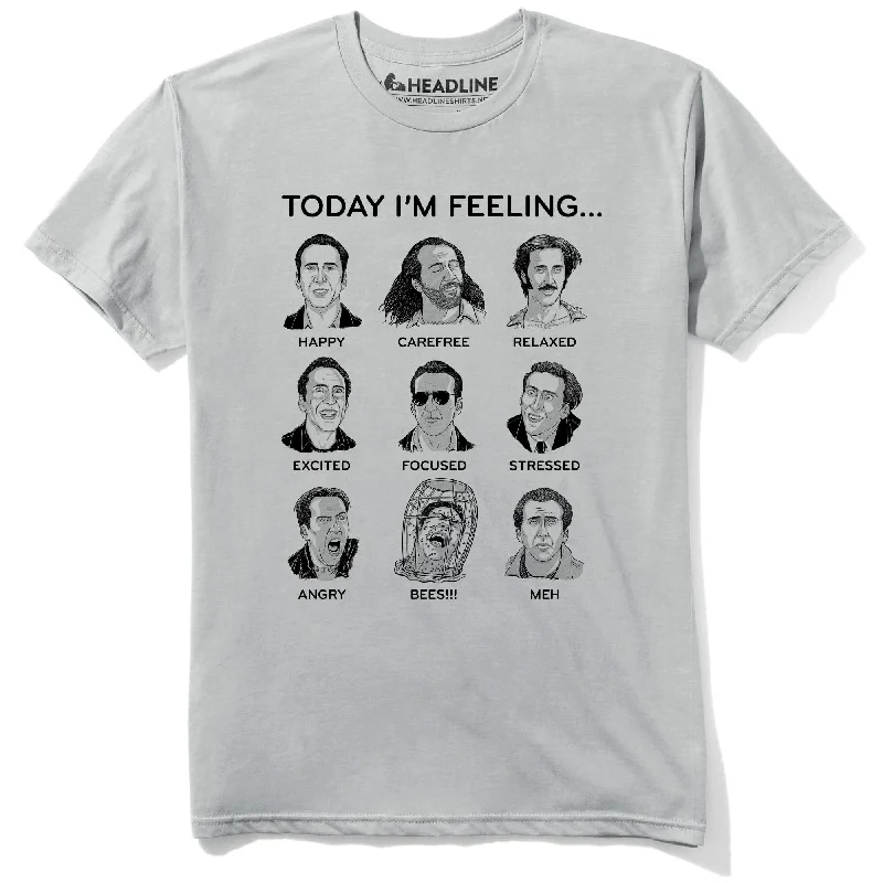 Men's stylish t-shirt-Nicolas Cage Mood Board T-Shirt