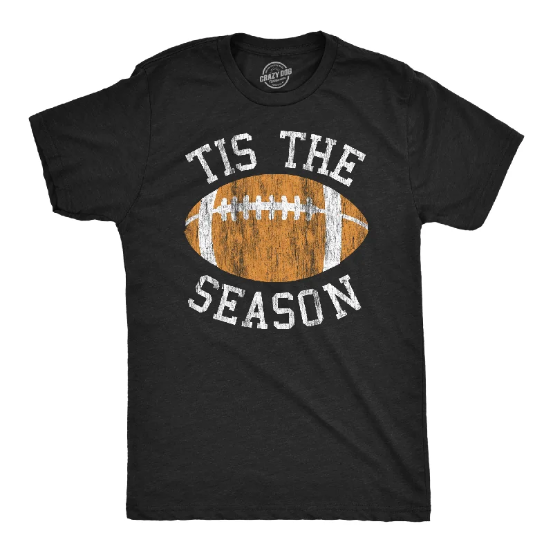 Men's everyday t-shirt-Tis The Season Football Men's T Shirt