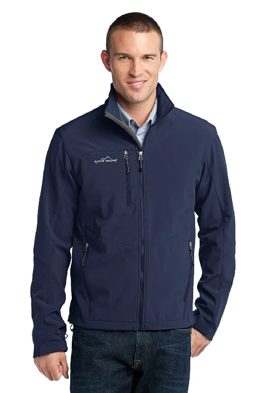 Men's versatile fleece jacket-Eddie Bauer Mens Water Resistant Full Zip Jacket - River Navy Blue