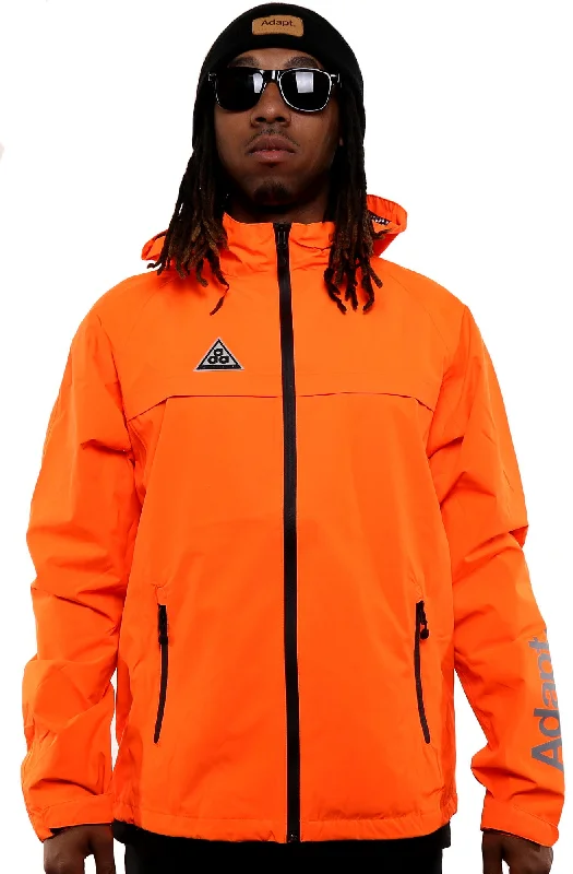 Men's high-performance leather jacket-Prelude (Men’s Burst Orange Jacket)