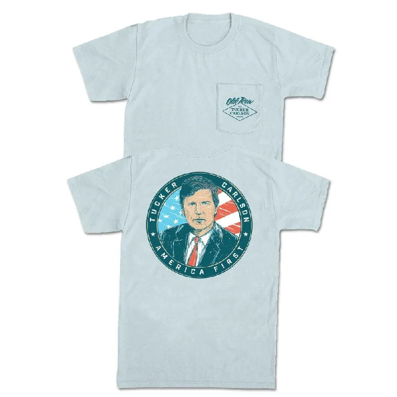 Men's TV show t-shirt-Tucker America First 2.0 Pocket Tee