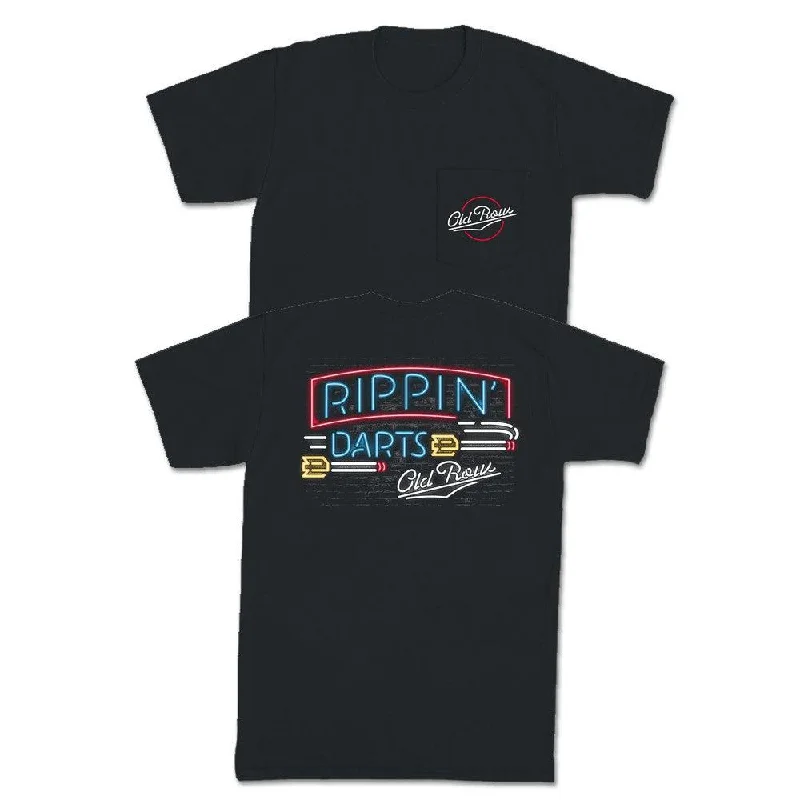 Men's geek t-shirt-The Rippin' Darts Pocket Tee