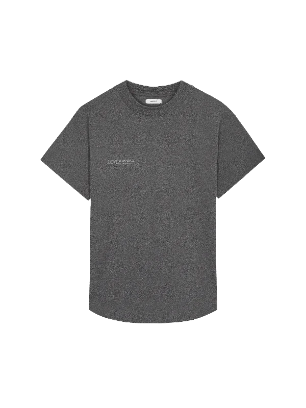 Men's printed t-shirt-Mens Reclaimed Cotton Boxy T-shirt—reclaim charcoal