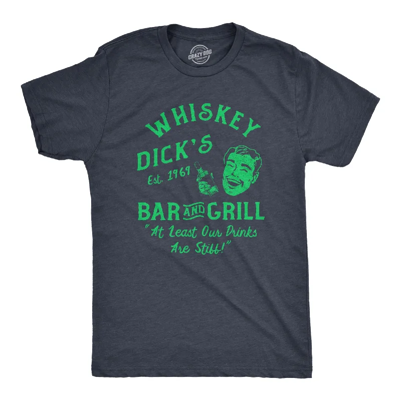 Men's hiking t-shirt-Whiskey Dicks Bar And Grill Men's T Shirt