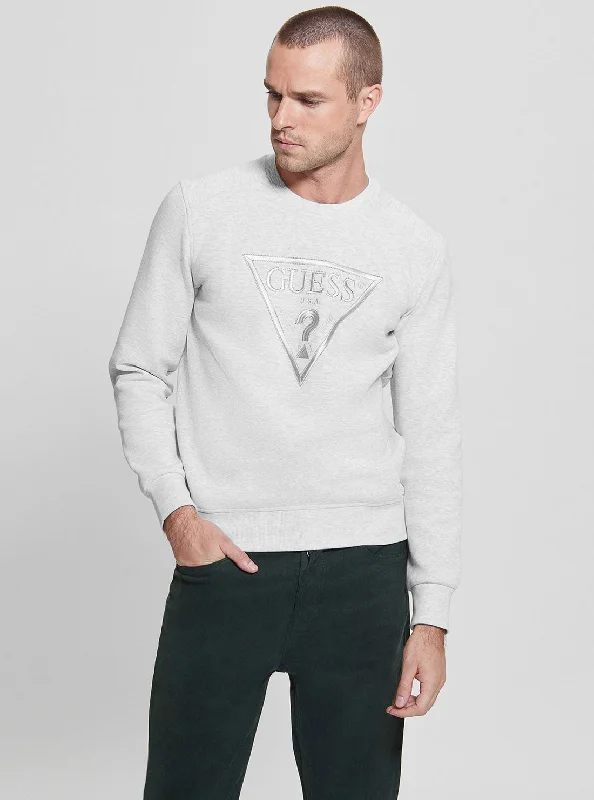 Men's value sweatshirt-Eco Grey Vil Logo Jumper