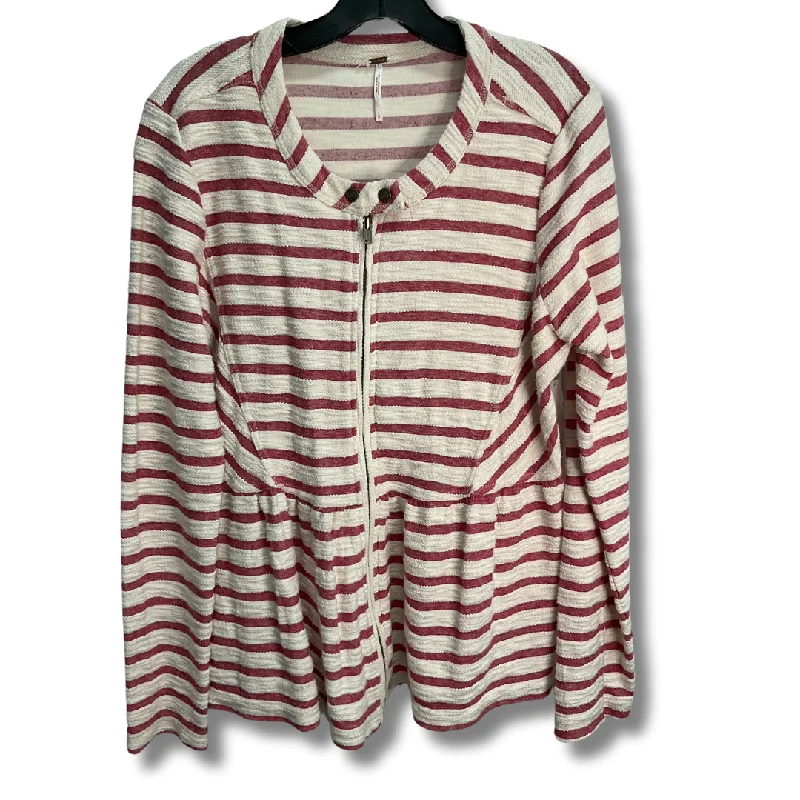 Men's breathable travel jacket-Jacket Other By Free People In Striped Pattern, Size: L