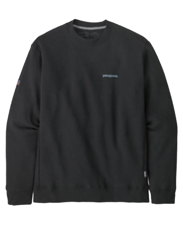 Men's casual pullover-Patagonia Fitz Roy Icon Uprisal Crew Sweatshirt - Ink Black