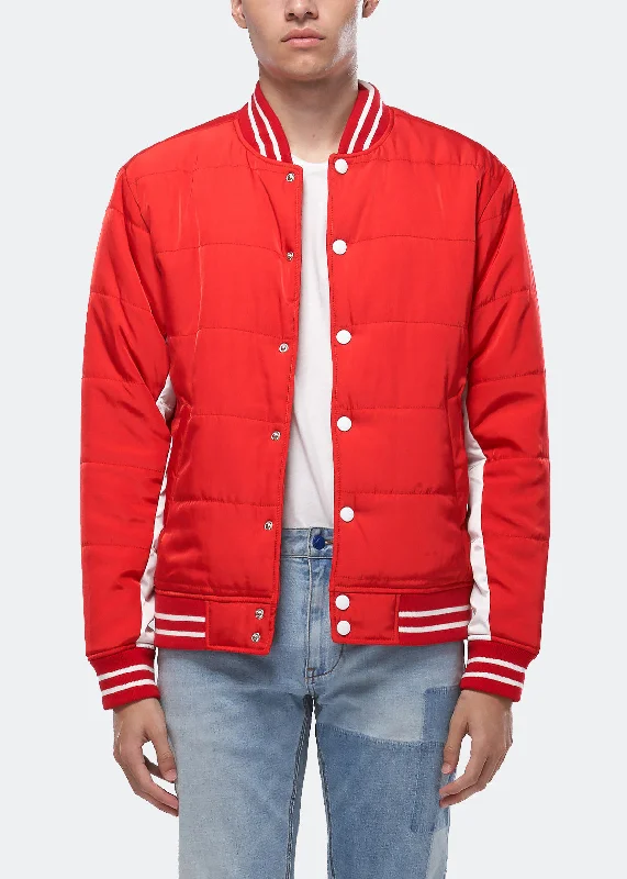 Men's lightweight softshell jacket-Konus Men's Bomber Jacket in Red