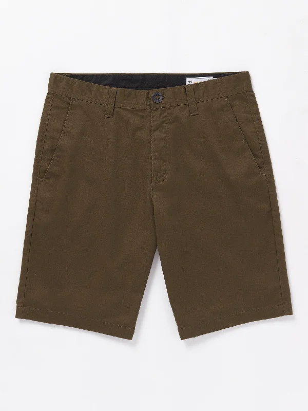 Men's ultra-light gym shorts-Frickin Modern Stretch Chino Shorts - Dark Earth