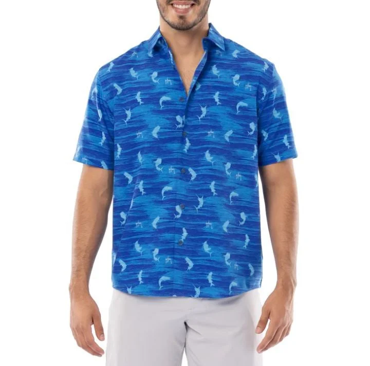 Men's modern gym shirt-Guy Harvey Short Sleeve Men's Fishing Shirt