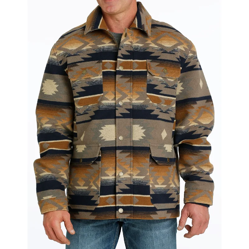 Men's quick-dry field jacket-Cinch Men's Multi Aztec Coat