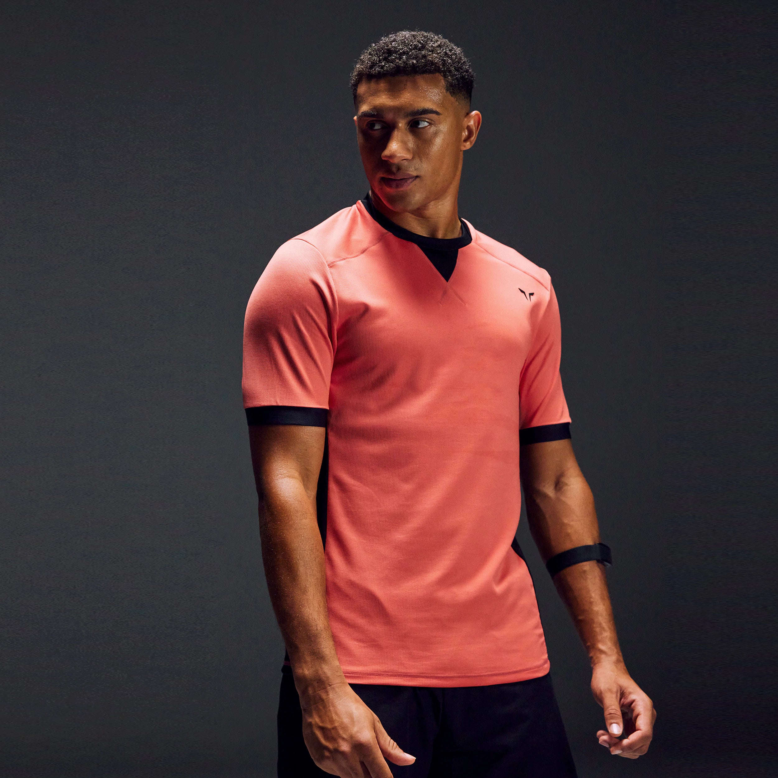 Men's polo t-shirt-LAB360° TDry™ Power Tee - Coral