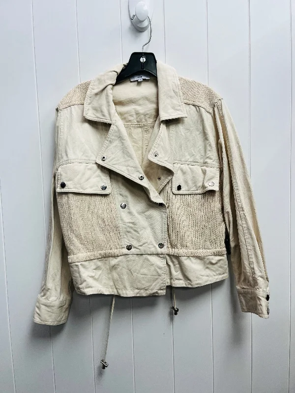 Men's organic windbreaker-Jacket Moto By Fate In Cream, Size: S