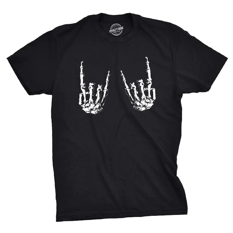 Men's geek t-shirt-Rock On Bones Men's T Shirt