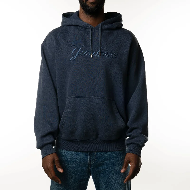 Men's organic hoodie-New York Yankees New Era Australia Dark Blue Oversized Pullover Hoodie