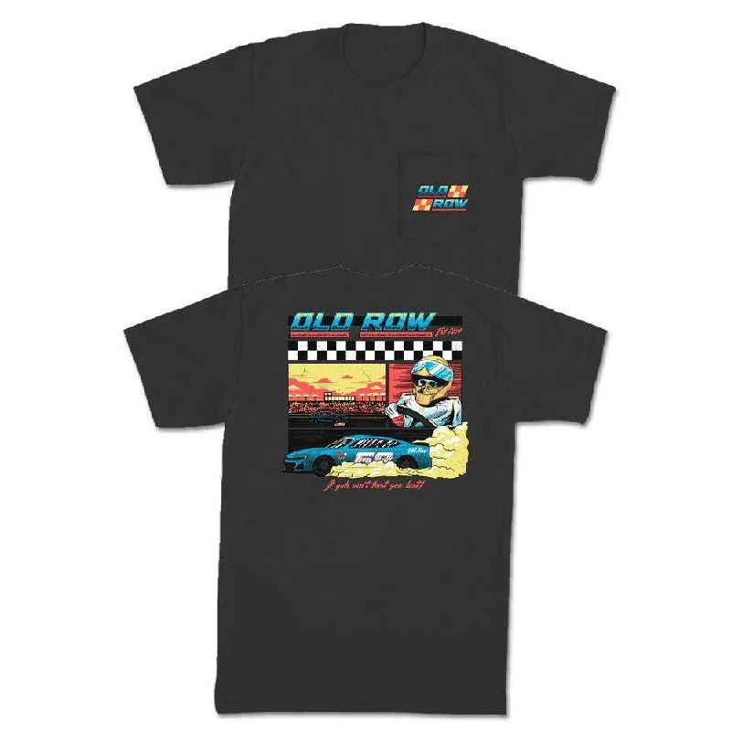 Men's beach t-shirt-Old Row Race Car Pocket Tee