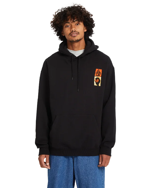 Men's sporty hoodie-Gonyvaders Pullover Hoodie in Black