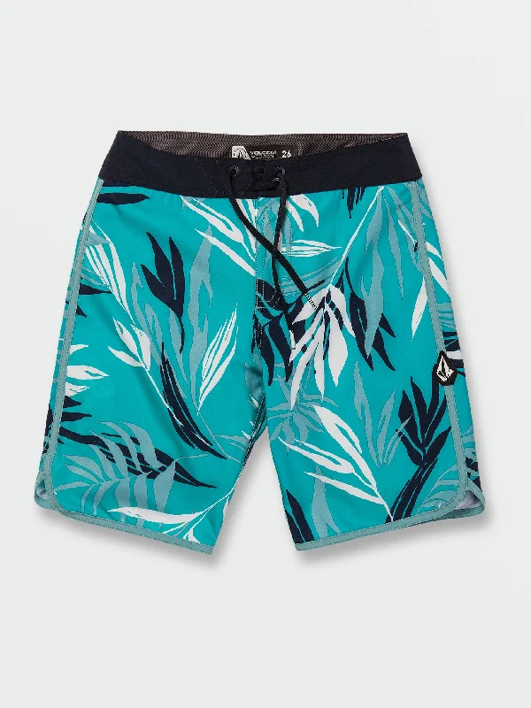 Men's cooling beach shorts-Big Boys Bleeding Leaf Mod-Tech Trunks - Electric Blue