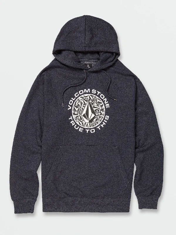 Men's wrinkle-resistant hoodie-True To This Pullover Hoodie - Navy Heather