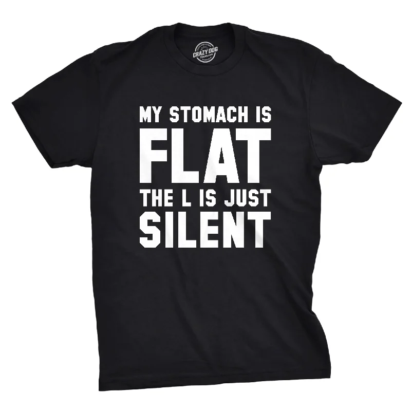 Men's recycled t-shirt-My Stomach Is Flat Men's T Shirt