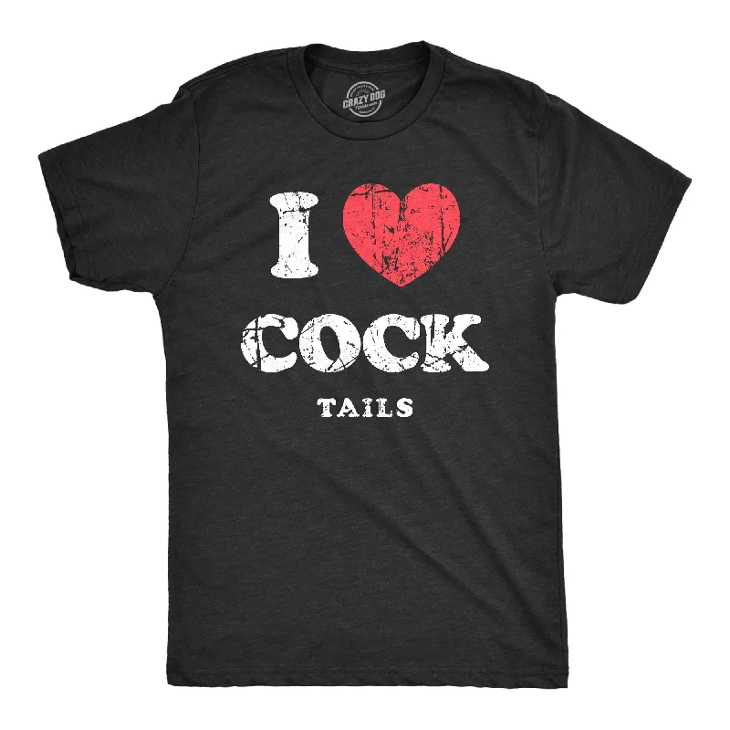 Men's muscle t-shirt-I Heart Cock Tails Men's T Shirt