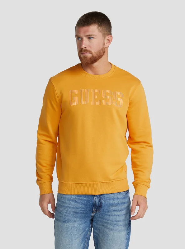 Men's sustainable sweatshirt-Eco Caramel Beau Logo Jumper