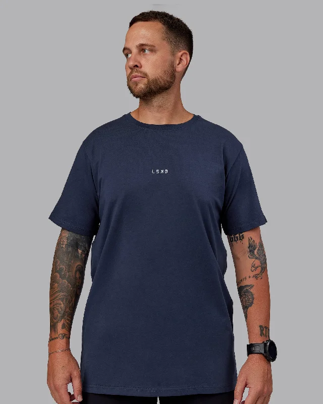 Men's comic book t-shirt-Base FLXCotton Tee - Future Navy