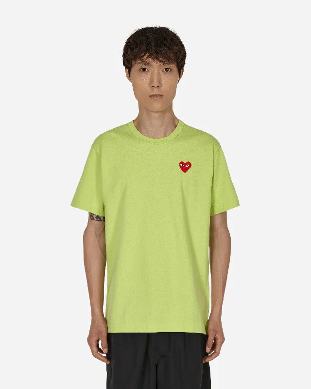 Men's varsity t-shirt-Heart T-Shirt Green