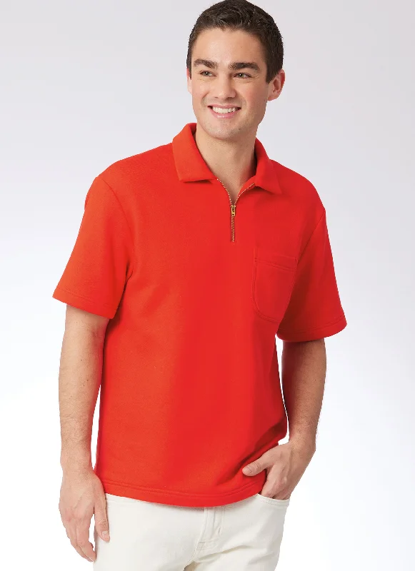 Men's tech-inspired casual polo shirt-McCall's sewing pattern 8518 Men's Polo Shirts